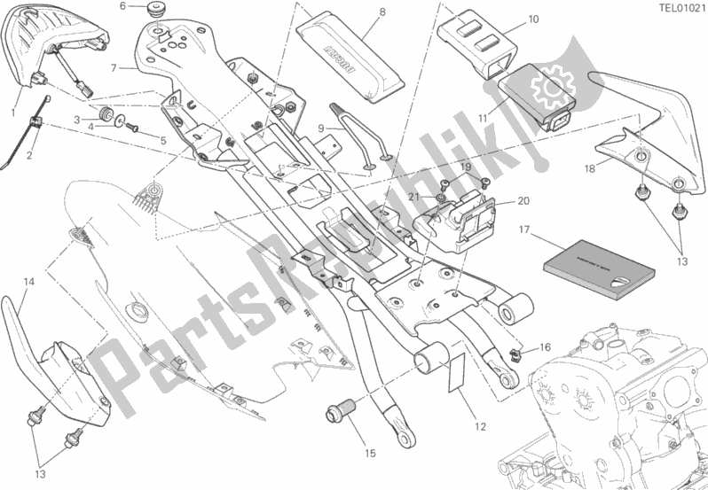 Wszystkie części do Rama Tylna Komp. Ducati Monster 821 Thailand 2017 Wszystkie części do Rama Tylna Komp. Ducati Monster 821 Thailand 2017